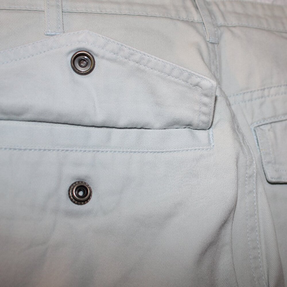 NWT - Abercrombie & Fitch Dusty Blue Sz 6 Long Chino Pant Button Fly Flap Pocket - Picture 15 of 15